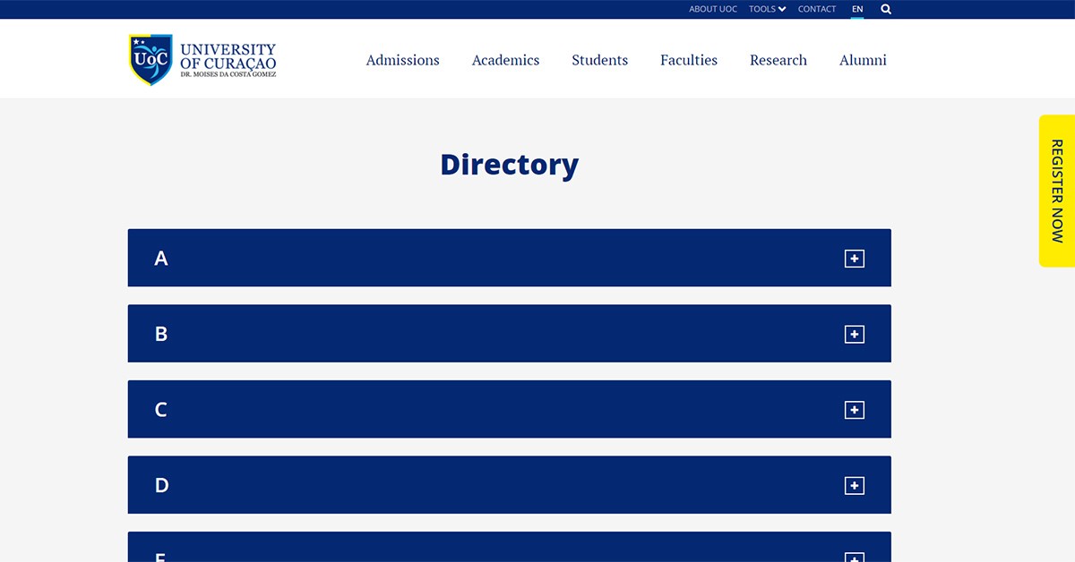 Directory - University of Curacao